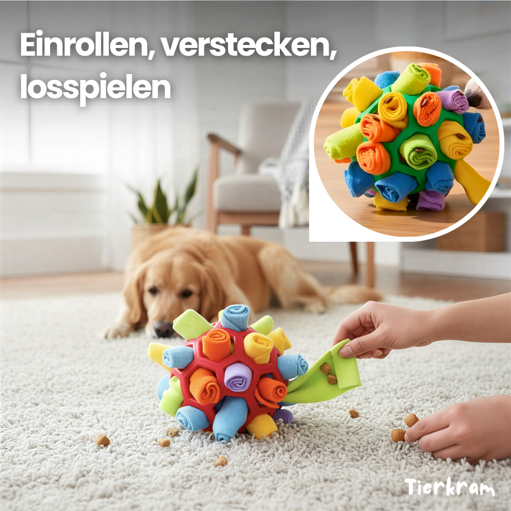 Schnüffelball für Hunde – Spaß, Auslastung & langsameres Fressen