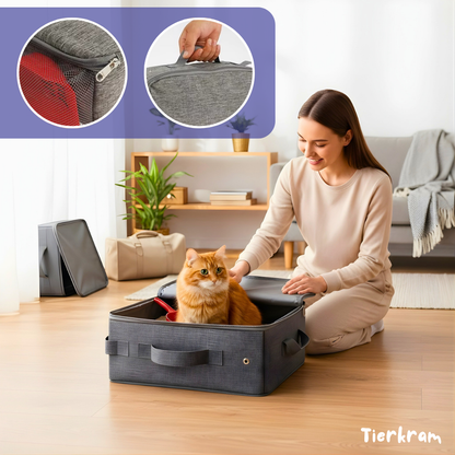 Tragbare Katzentoilette – Faltbar, wasserfest & perfekt für jede Reise