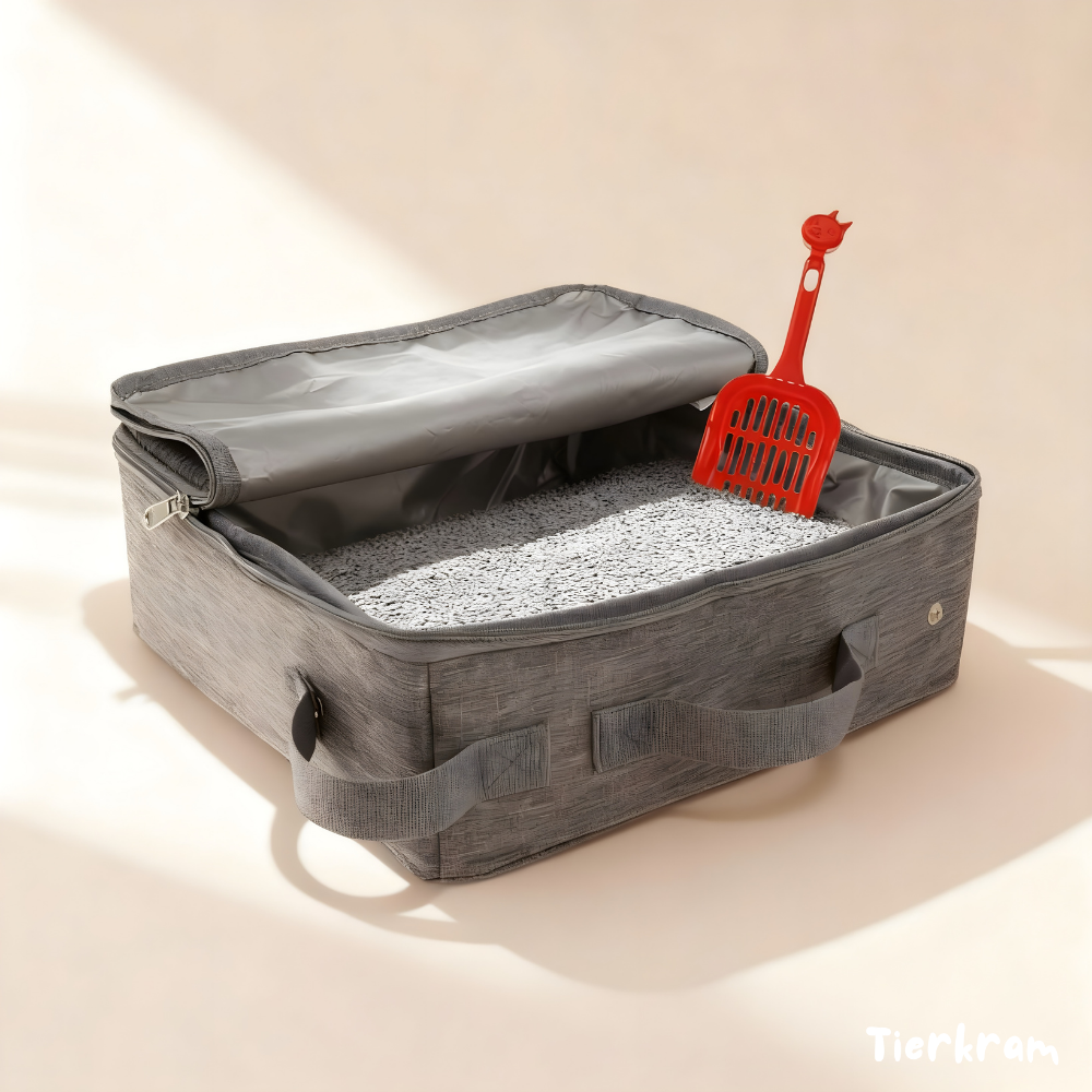 Tragbare Katzentoilette – Faltbar, wasserfest & perfekt für jede Reise