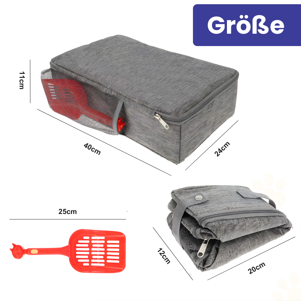 Tragbare Katzentoilette – Faltbar, wasserfest & perfekt für jede Reise